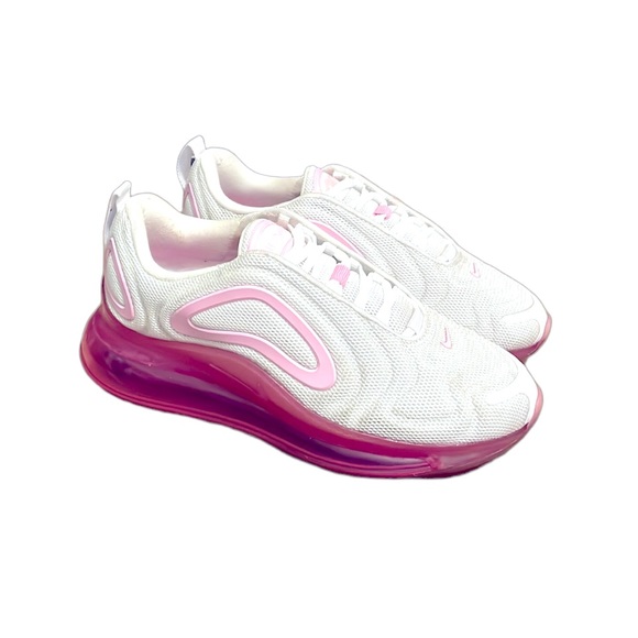 Nike Air Max 720 White Pink Rise Lazer Fuchsia Athletic Shoes Sneaker Size 6.5 - Picture 2 of 16